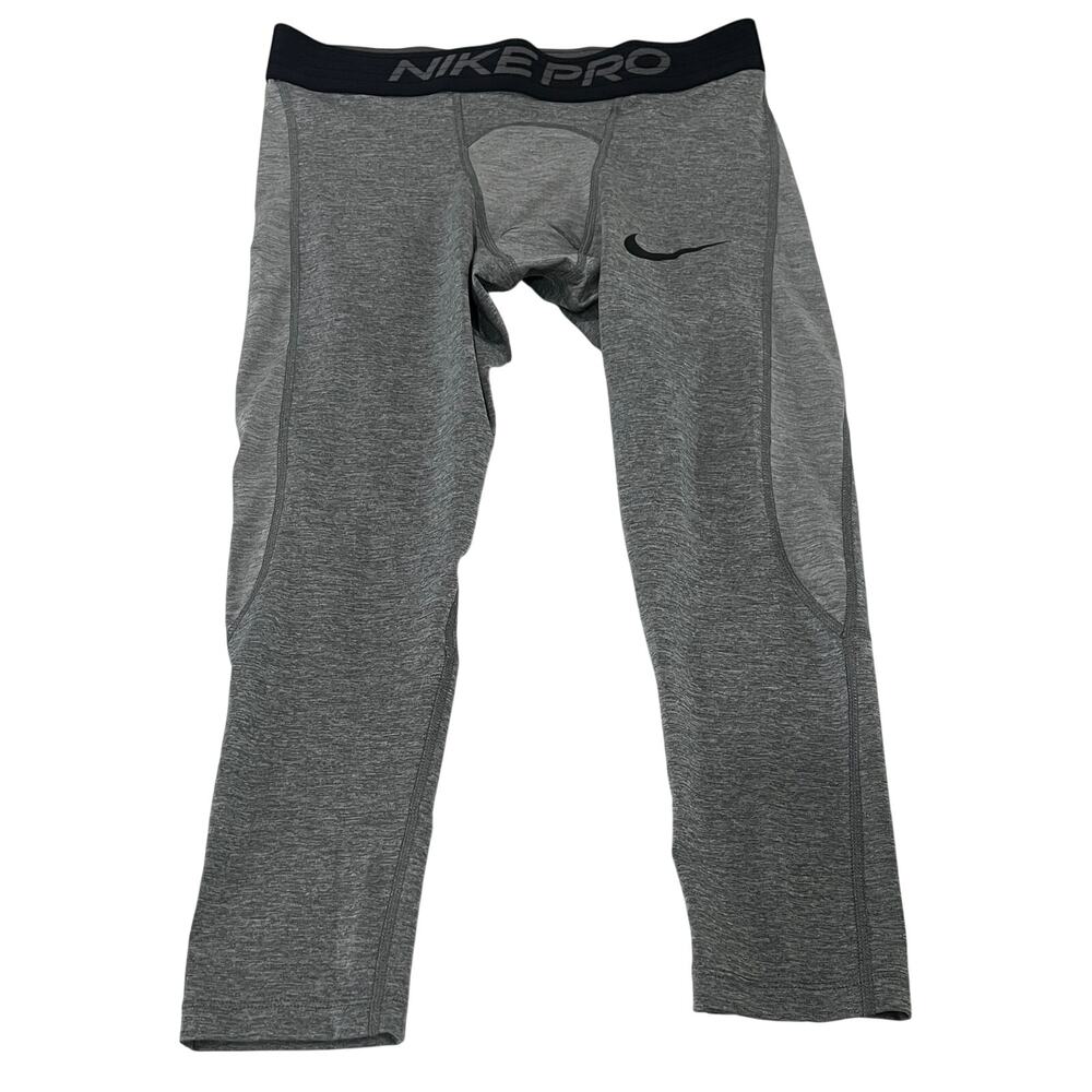 15-49 NIKE PRO Dri-Fit Training Tights 3/4 Length Gray Medium